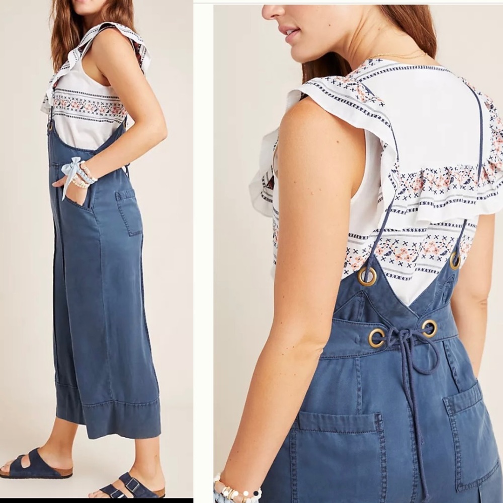 ANTHROPOLOGIE ASHA Bib-Front Chambray overalls